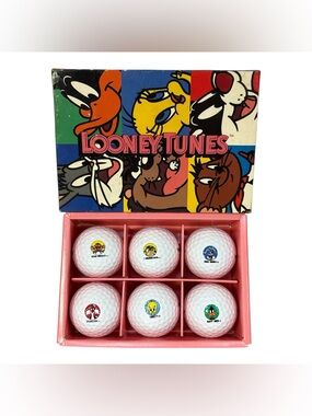 Looney Tunes Golf Ball Gift Set 6 Precept Taz Daffy Bugs Tweety Sylvester Speedy